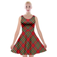 Royal Stewart Tartan Velvet Skater Dress by sifis