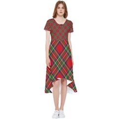 Royal Stewart Tartan High Low Boho Dress by sifis