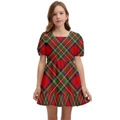 Royal Stewart Tartan Kids  Short Sleeve Dolly Dress by sifis