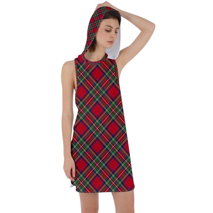 Royal Stewart Tartan Racer Back Hoodie Dress