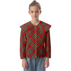 Royal Stewart Tartan Kids  Peter Pan Collar Blouse