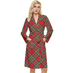 Royal Stewart Tartan Long Sleeve Velour Robe by sifis