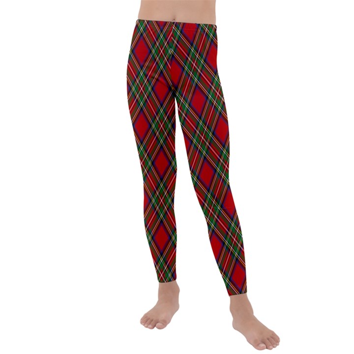 Royal Stewart Tartan Kids  Lightweight Velour Leggings