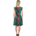 Rare Excotic Forest Of Wild Orchids Vines Blooming In The Calm Capsleeve Midi Dress View2