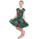 Rare Excotic Forest Of Wild Orchids Vines Blooming In The Calm Kids  Short Sleeve Dress View1