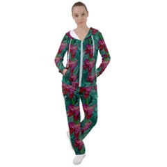 Rare Excotic Forest Of Wild Orchids Vines Blooming In The Calm Women s Tracksuit by pepitasart