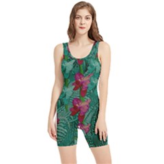 Rare Excotic Forest Of Wild Orchids Vines Blooming In The Calm Women s Wrestling Singlet by pepitasart