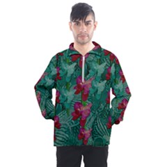 Rare Excotic Forest Of Wild Orchids Vines Blooming In The Calm Men s Half Zip Pullover