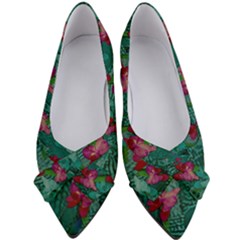 Rare Excotic Forest Of Wild Orchids Vines Blooming In The Calm Women s Bow Heels by pepitasart