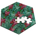 Rare Excotic Forest Of Wild Orchids Vines Blooming In The Calm Wooden Puzzle Hexagon View2