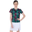 Rare Excotic Forest Of Wild Orchids Vines Blooming In The Calm Women s Sports Top View1