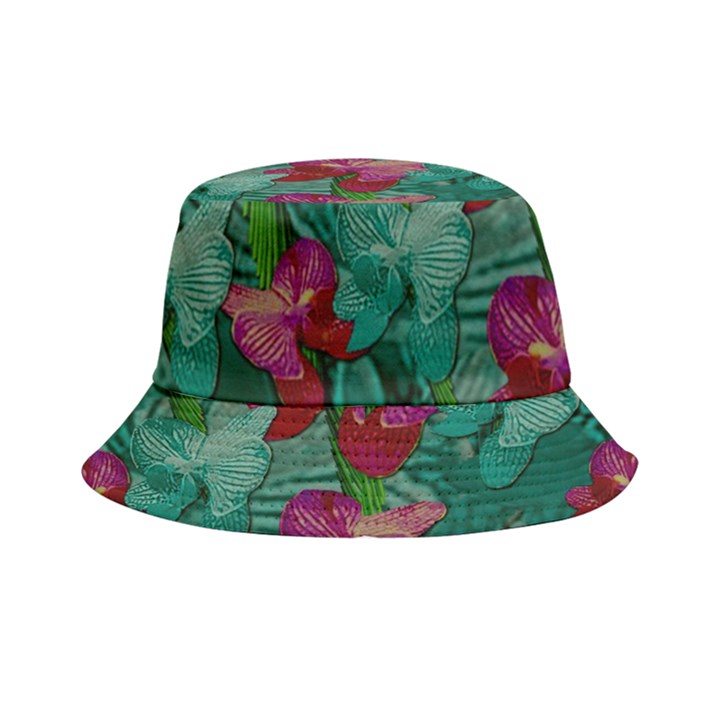 Rare Excotic Forest Of Wild Orchids Vines Blooming In The Calm Bucket Hat