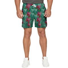 Rare Excotic Forest Of Wild Orchids Vines Blooming In The Calm Men s Runner Shorts by pepitasart