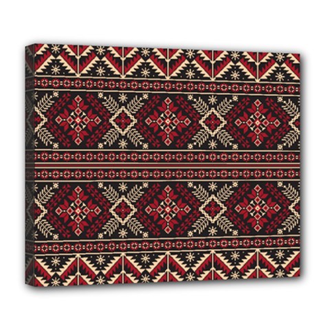 Ukrainian-folk-seamless-pattern-ornament Deluxe Canvas 24  X 20  (stretched) by Wegoenart