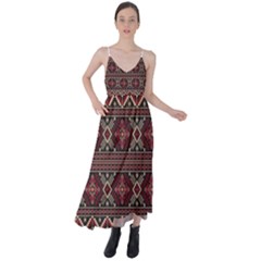 Ukrainian-folk-seamless-pattern-ornament Tie Back Maxi Dress by Wegoenart