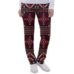 Ukrainian-folk-seamless-pattern-ornament Women s Casual Pants by Wegoenart