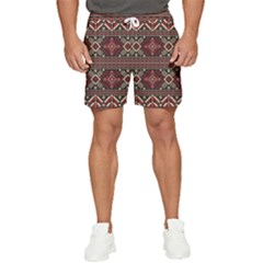 Ukrainian-folk-seamless-pattern-ornament Men s Runner Shorts