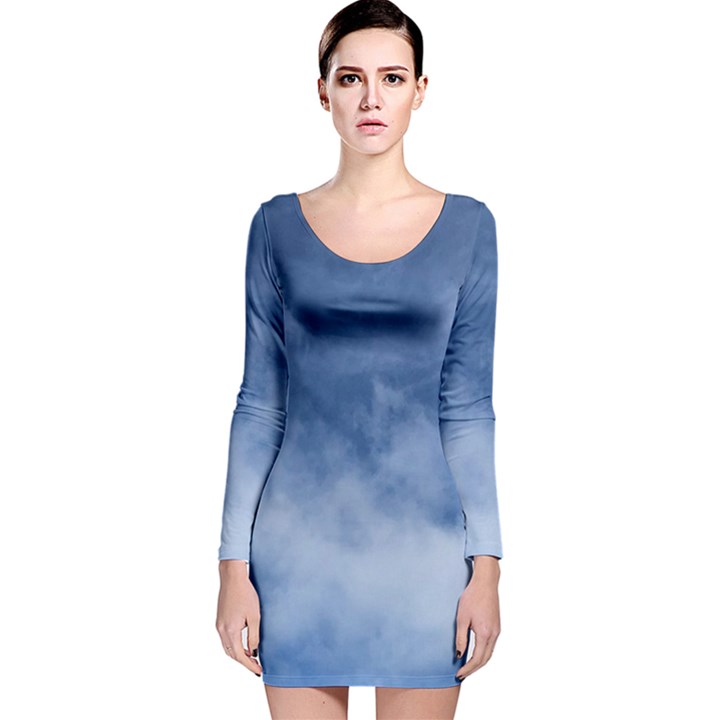 Sky Wishes 10000 Long Sleeve Velvet Bodycon Dress