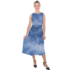 Sky Wishes 10000 Midi Tie-back Chiffon Dress by HoneySuckleDesign