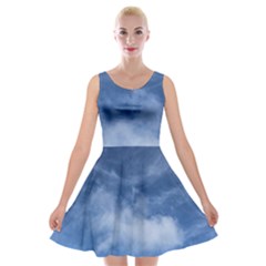 Sky Wishes 10000 Velvet Skater Dress