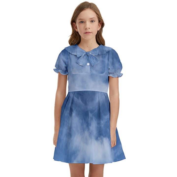 Sky Wishes 10000 Kids  Bow Tie Puff Sleeve Dress