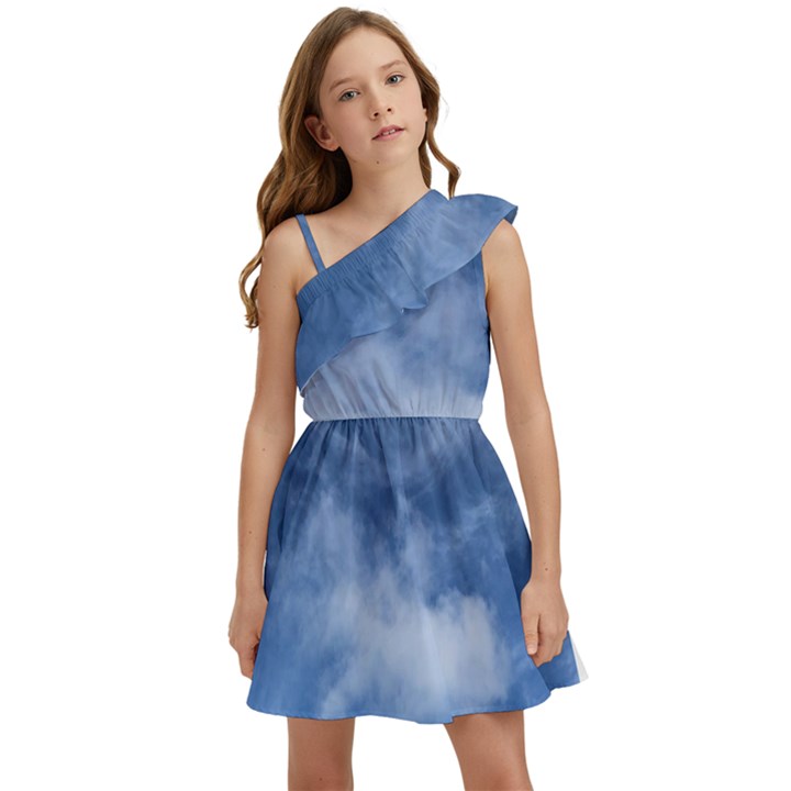 Sky Wishes 10000 Kids  One Shoulder Party Dress