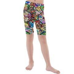 Character Disney Stained Kids  Mid Length Swim Shorts by artworkshop