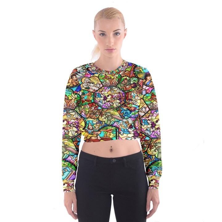 Character Disney Stained Cropped Sweatshirt