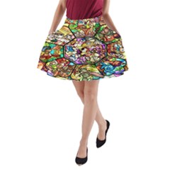 Character Disney Stained A-line Pocket Skirt by artworkshop