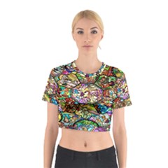 Character Disney Stained Cotton Crop Top by artworkshop