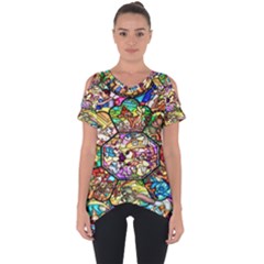 Character Disney Stained Cut Out Side Drop Tee by artworkshop