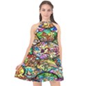 Character Disney Stained Halter Neckline Chiffon Dress  View1