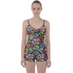 Character Disney Stained Tie Front Two Piece Tankini by artworkshop