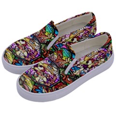 Character Disney Stained Kids  Canvas Slip Ons by artworkshop