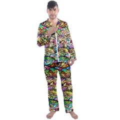 Character Disney Stained Men s Long Sleeve Satin Pajamas Set by artworkshop