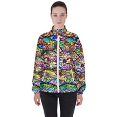 Character Disney Stained Women s High Neck Windbreaker by artworkshop