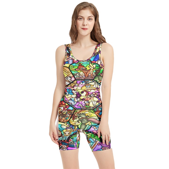 Character Disney Stained Women s Wrestling Singlet