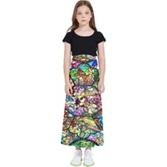 Character Disney Stained Kids  Flared Maxi Skirt by artworkshop