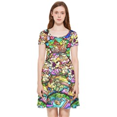 Character Disney Stained Inside Out Cap Sleeve Dress by artworkshop