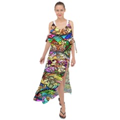 Character Disney Stained Maxi Chiffon Cover Up Dress by artworkshop