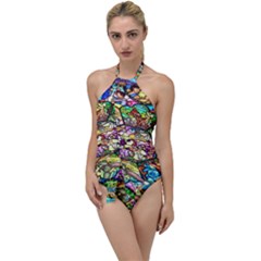 Character Disney Stained Go With The Flow One Piece Swimsuit by artworkshop