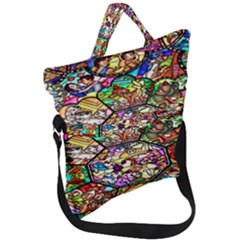 Character Disney Stained Fold Over Handle Tote Bag by artworkshop