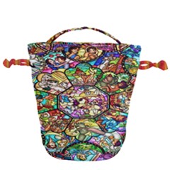 Character Disney Stained Drawstring Bucket Bag by artworkshop