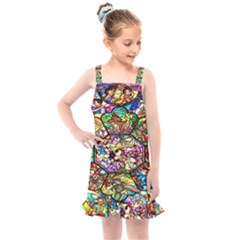 Character Disney Stained Kids  Overall Dress by artworkshop