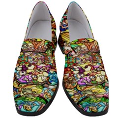 Character Disney Stained Women s Chunky Heel Loafers by artworkshop