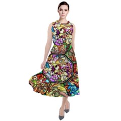 Character Disney Stained Round Neck Boho Dress by artworkshop