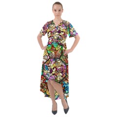 Character Disney Stained Front Wrap High Low Dress by artworkshop