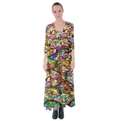 Character Disney Stained Button Up Maxi Dress by artworkshop