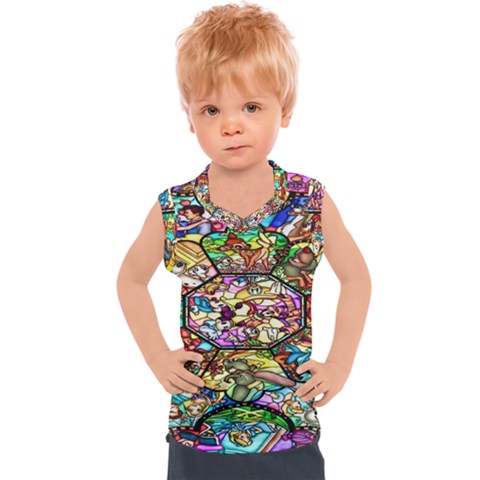 Character Disney Stained Kids  Sport Tank Top by artworkshop