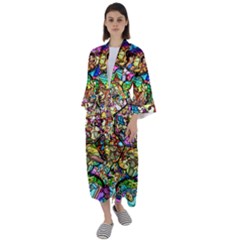 Character Disney Stained Maxi Satin Kimono by artworkshop